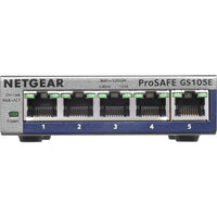 Netgear ProSafe Plus 5-Port Gigabit Ethernet Switch (GS105E-200NAS)-Managed