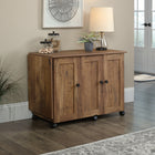 Sauder Select Craft Cart - Vintage Oak (426138)-Easy-roll casters