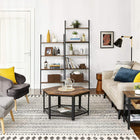 Vasagle 5-Tier Ladder Bookshelf with An Industrial Rustic Style-Easy assembly