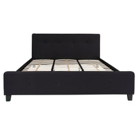 Flash Furniture Tribeca King Size Tufted Upholstered Platform Bed - Black Fabric-Platform Bed
