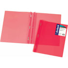 Oxford Poly Report Cover - Letter - Red-Clear front cover for easy title page customization and quick identification of contents