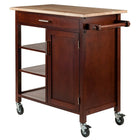 Winsome Wood Marissa Kitchen Cart (94543)-Overall dims 36.18"W x 18.50"D x 34.61"H