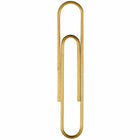 JAM Paper Colored Jumbo 2" Paper Clips - Gold - 2 Packs of 75-Premium paper clips made from high quality vinyl coated steel wire