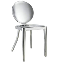 Nicer Furniture Kong Side Chair - Stainless Steel-Contemporary design with durable stainless steel construction