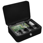 Royal Sovereign Full-Size Cash Box - Black-Removable Tray with 1 bill and 5 coin compartments