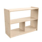 Flash Furniture Bright Beginnings Commercial Grade 3 Section Modular Wooden Classroom Open Storage Unit, Kid Friendly - Natural-Holds up to 200 LBS. Static Weight Capacity