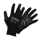 Forcefield Seamless Knit Nylon Nitrile Palm Coated Work Gloves - Medium-General purpose, nitrile on nylon glove