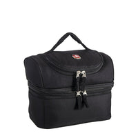 Swiss Gear Insulated 2 Compartment Lunch Bag, Black-2 separate silver reflector insulated compartment
