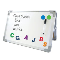 Flipside Desktop Easel Set with Pen and Two Magnets, 18" W x 12" T-Great for interacting with small groups