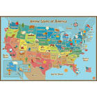 WallPops Kids USA Dry Erase Map Decal - Multicolor-Maps