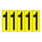 Accuform Signs Identify Locations, Supplies & Tools, Individual Letter & Number Markers, 1, 3-7/8", 10 Pack-Character 1