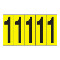 Accuform Signs Identify Locations, Supplies & Tools, Individual Letter & Number Markers, 1, 3-7/8", 10 Pack-Character 1