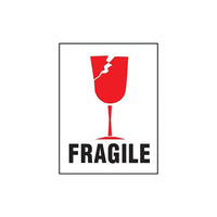 International Safe Handling Label, "Fragile", 3" x 4", 500 Pack-Dimensions: 3" x 4"