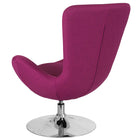 Flash Furniture Egg Series Magenta Fabric Side Reception Chair-Integrated Curved Arms