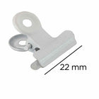 JAM Paper Metal Bulldog Clips - Small - 22mm - White - 25 Pack-Size: 22mm