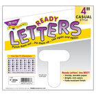 Trend Enterprises Casual Uppercase Ready Letter 4", White, 426 Pack-Micro-perforated for easy removal and a clean edge