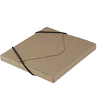 JAM Paper CD Case Portfolio Envelopes With Elastic Closure, 5 x 5.63 x.38, Recycled Brown Kraft, 4 Pack (333545g)-Dimensions: 5" x 5-5/8" x-3/8"