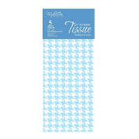 MillBrook Studio Printed Tissue, Blue Houndstooth Pattern, 12 Pack (93073)-Tissue Paper