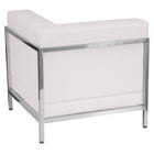 Flash Furniture HERCULES Imagination Series Contemporary Melrose Leather Right Corner Chair with Encasing Frame - White-Contemporary Style