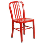 Flash Furniture Red Metal Indoor-Outdoor Chair-500 lb. Weight Capacity