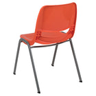 Flash Furniture HERCULES Series Orange Ergonomic Shell Stack Chair with Grey Frame-Stack Quantity: 20