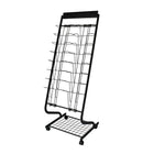 Futech BRH-16 16 Pockets Rolling Brochure Holder - 48" x 19-1/2" x 16" - Black-The Futech BRH-16 Rolling Brochure Holder is a 16-Pocket rack for print display. The BRH-16 is equipped with 4 casters for mobility. If you're looking to advertise your product, company, or general information through print display, this rack is a great start for advertising.
