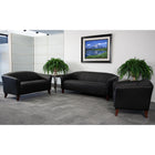Flash Furniture HERCULES Imperial Series Black Leather Sofa-Fixed Seat Cushion