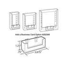Azar Displays 1.25" x 3.88" x.75" Crystal Styrene Add-A-Business Pocket, 10 Pack (252365)-Choose to add business card pocket to any tri-fold, bi-fold or letter size brochure holder