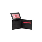 Champs Black Label Leather RFID Flip-up Passcase Wallet, Black-2 slot pockets
