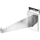 Wamaco 6" Slatwall Shelf Bracket, Chrome, 10 Pack-Ideal for glass, wood and melamine shelves for product display