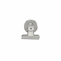 Acco 1-1/2" Metal Magnetic Bulldog Clips - Silver - 24 Pack-Clip heads attach to filing cabinets, refrigerators or any steel surface