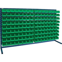 Kleton Louvered Rack & Bins Combinations - 144 Bins - 72" W x 15" D x 40" H-Depth: 15"