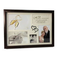 Elegance 50th Anniversary Collage Photo Frame-Collage Photo frame for 50th Anniversary. Special memory and collection. 1 - 7x5", 1 - 6x4", 1 - 4x6" and 1 - 2x3"