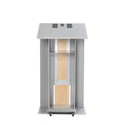 Urbann K6 Lectern With Wheels - Aluminum and Wood, Natural-Material: Natural wood, aluminum and russian plywood