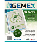 Gemex Pagex Page Protectors, Recycled, Letter Size, 100 Pack-Recycled sheet protectors Pagex