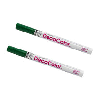 Marvy Uchida Fine-Line Opaque Paint Markers - Pine Green - 2 Pack-Colour: Pine Green