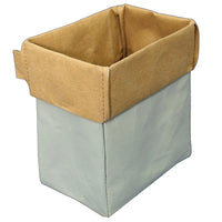 Cathay Importers Eco-Friendly 2-Tone Paper Rectangle Storage Basket, Extra Small (EC-21-0057)-7"H x 6"W x 4"D
