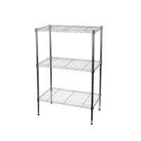 Futech 3 Tier Wire Shelf, 23"W x 12, 5"D x 38"H, Chrome-Size: 23"W x 12.5"D x 38"H