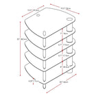 CorLiving TRL-801-C Laguna Glass Component Stand, Satin Black-6mm tempered black safety glass shelves
