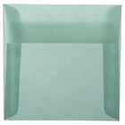 JAM Paper 5.5 x 5.5 Square Envelopes, Ocean Blue Translucent Vellum, 50 Pack (PACV502I)-Ocean blue translucent envelope