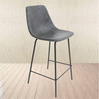 My Home My Living Vintage Faux Leather Counter Stool - Grey - 2 Pack-Overall size: 16.5" L x 20" W x 36" H