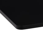 CorLiving DAW-600-T Adjustable Height Square Swivel-Top Table - Black-Made with MDF