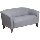 Flash Furniture HERCULES Imperial Series Grey Leather Loveseat-Contemporary Style