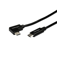 StarTech Right-Angle USB-C Cable, M/M, 3.3 ft (USB2CC1MR)-Right-angle USB-C connector that lets you connect to your device even in hard-to-reach areas