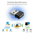 ASUS Dual Band AC1200 USB-AC53 Nano USB WiFi Adapter-Dual-band AC1200 (2.4GHz & 5GHz) WiFi connectivity with download speeds up to 867 Mbp