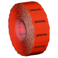 Meto 1522 2-Line Red SPECIAL Labels 1125/RL, 14 Pack-Wavy edges designed to catch customer's attention