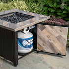 Endless Summer 30" The Harper Square Gas Fire Pit-Assembled Dimensions: 30"L x 30"W x 24"H