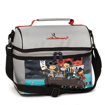 Louis Garneau Kids Insulated Lunch Box - 8L Large Capacity, Planes Design, Removable Liner - With Handle & Strap