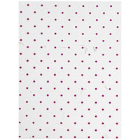 JAM Paper Handmade Folders, White with Burgundy Dots, 100 Pack (9935980B100)-White
