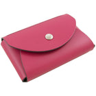 JAM Paper Leather Business Card Case, Round Flap, Orange-Orange Leather
